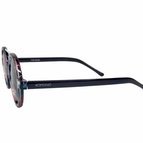 New KOMONO sunglasses Round Vivien Floral pink black KOMONO Round Sunglasses NEW The Vivien Floral Black Pink NWT  main image 3